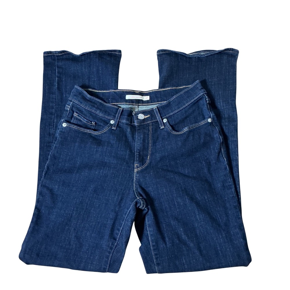 Levi's Classic Bootcut Jeans Women 27 Dark Wash Stretch Mid Rise Denim Pants